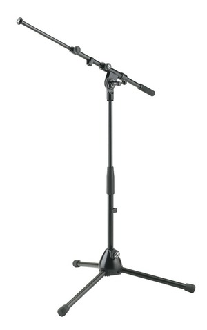 Microphone Low Stand with Telescopic Boom Heavy Duty - Image 1
