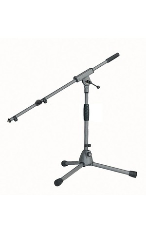 Microphone Extra Low Stand with Single Section Boom Arm Soft Touch - Image 1