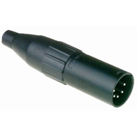 5 Pin Male XLR Cable Connector - Black - Image 1