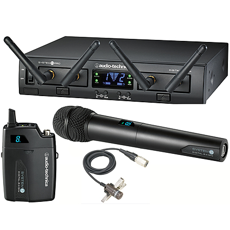 audio-technica  System 10 Pro  Lavalier plus Handheld Wireless Microphone System - Image 2