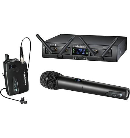 audio-technica  System 10 Pro  Lavalier plus Handheld Wireless Microphone System - Image 1
