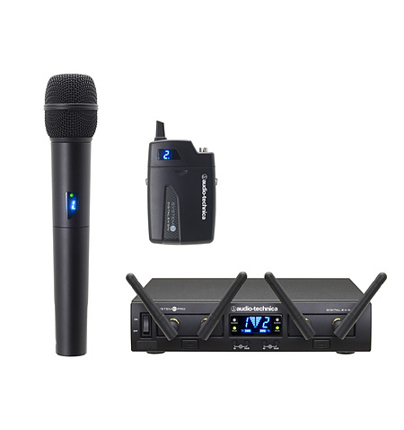 audio-technica  System 10 Pro  Body Pack TRansmitter plus Hand Held Wireless Microphone System - Image 1