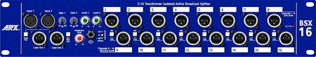 ARX  BSX 16 1 or 2 in, 16 out Transformer Isolated Active Broadcast Splitter - Image 1