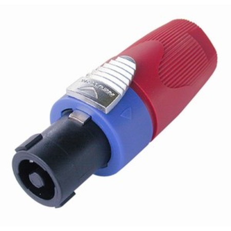 Speakon 4pole Female Cable Connector Red Boot - Image 1