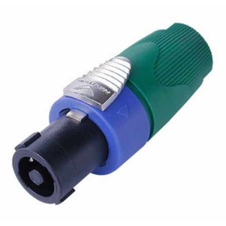 Speakon 4pole Female Cable Connector Green Boot - Image 1
