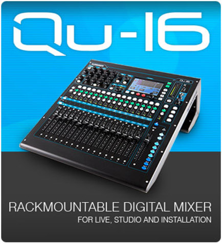 Allen and Heath  QU-16 Rackmountable Digital Mixer 16 Mic-Line Inputs 3 Stereo Line Inputs 4 Stereo FX Returns - Image 1