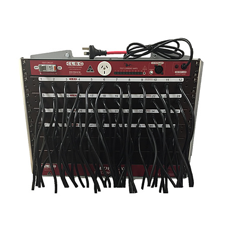REDBACK Modular Patchbay with 48 x 1300mm patch leads fitted with moulded piggy-back plug expandable to 72 ccts with Test Module RCD breaker - Image 1
