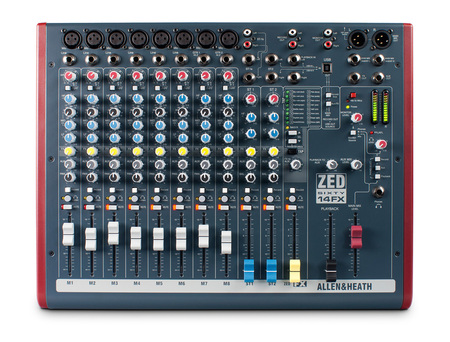 Allen and Heath  ZED-60-14FX 8 Mic-Line Inputs 2 Stereo Inputs 1 Aux 1 FX Send On Board FX - Image 2