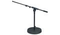 more on Microphone Low Stand with Telescopic Boom Arm Heavy Round Cast Base