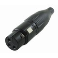 more on 3 Pin Female XLR Cable Connector Black Shell