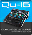 more on Allen and Heath  QU-16 Rackmountable Digital Mixer 16 Mic-Line Inputs 3 Stereo Line Inputs 4 Stereo FX Returns