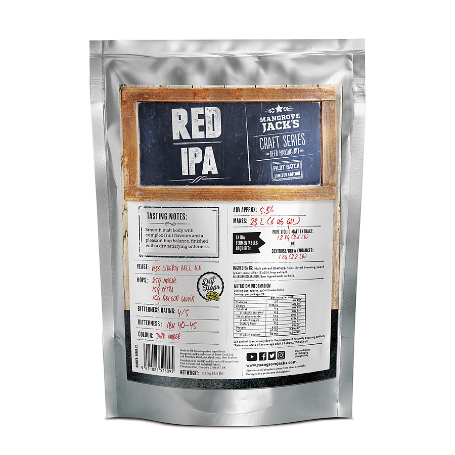 Red IPA Mangrove Jacks Craft Pouch 2.5Kg - Image 1