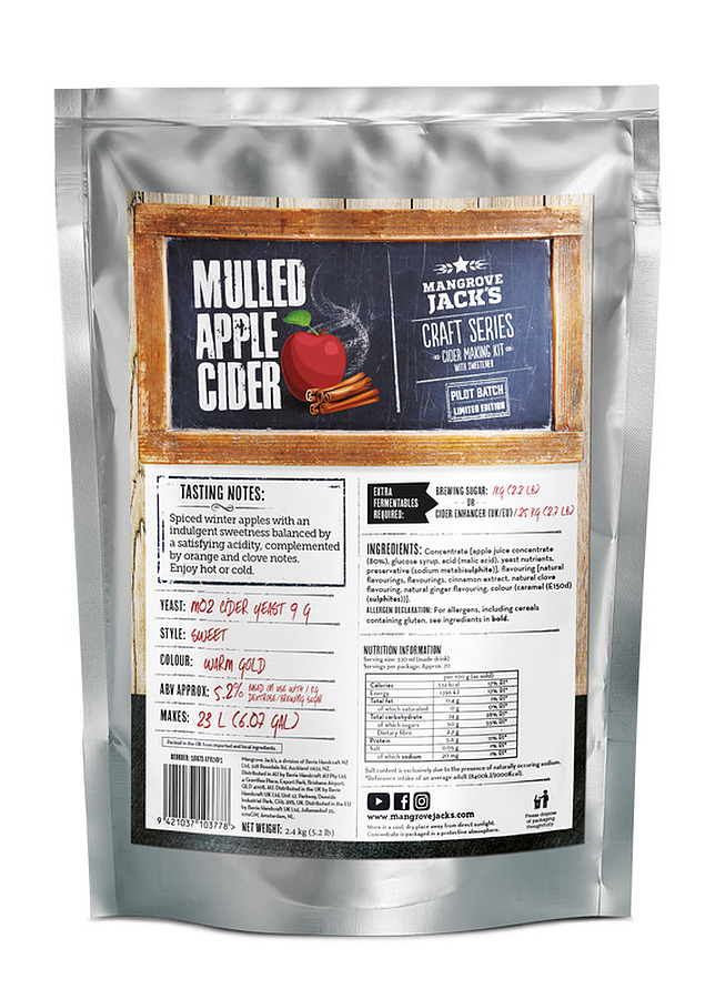 Mangrove Jack Craft Mulled Cider 2.4Kg - Image 1