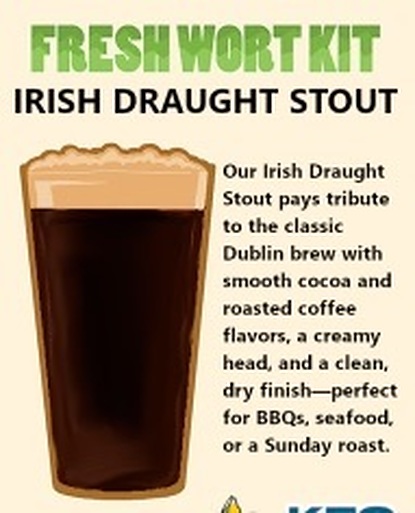80030 Irish Draught Stout 16.5 Litre - Image 1
