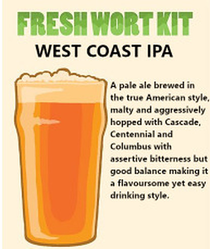 West Coat IPA Fresh Wort Kit 16.5 Litre - Image 1