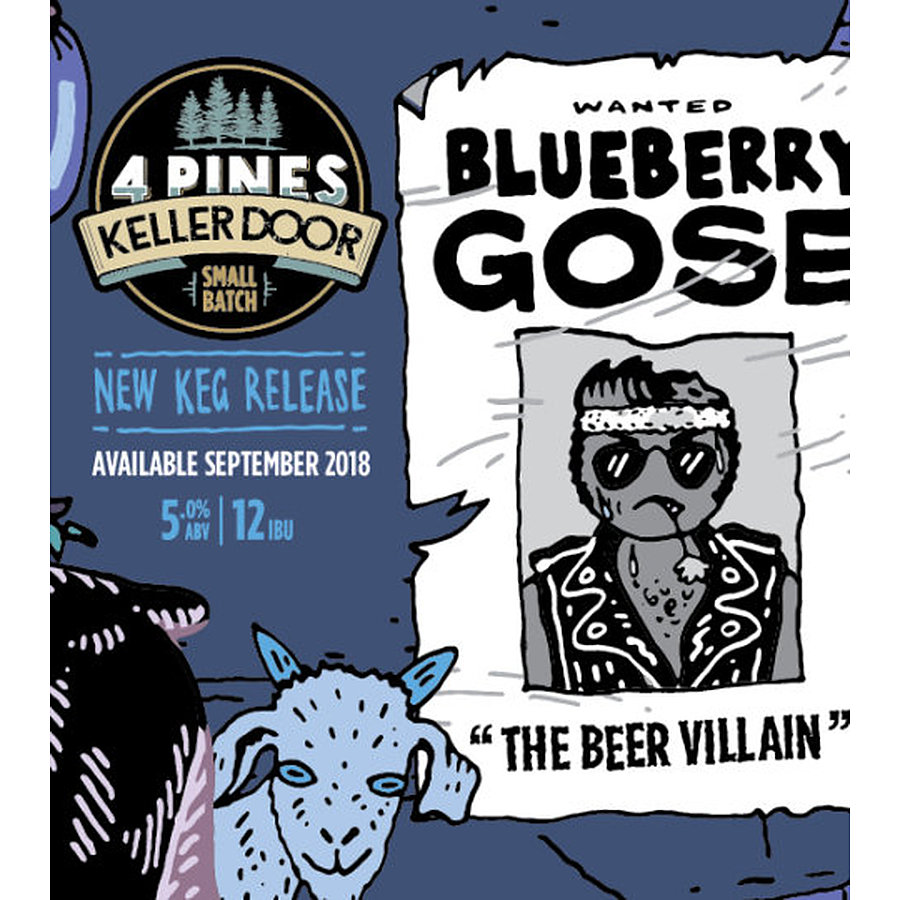 4 Pines Keller Door Blueberry Gose 500ml 4 Pines Keller Door Blueberry Gose 500ml - Image 1