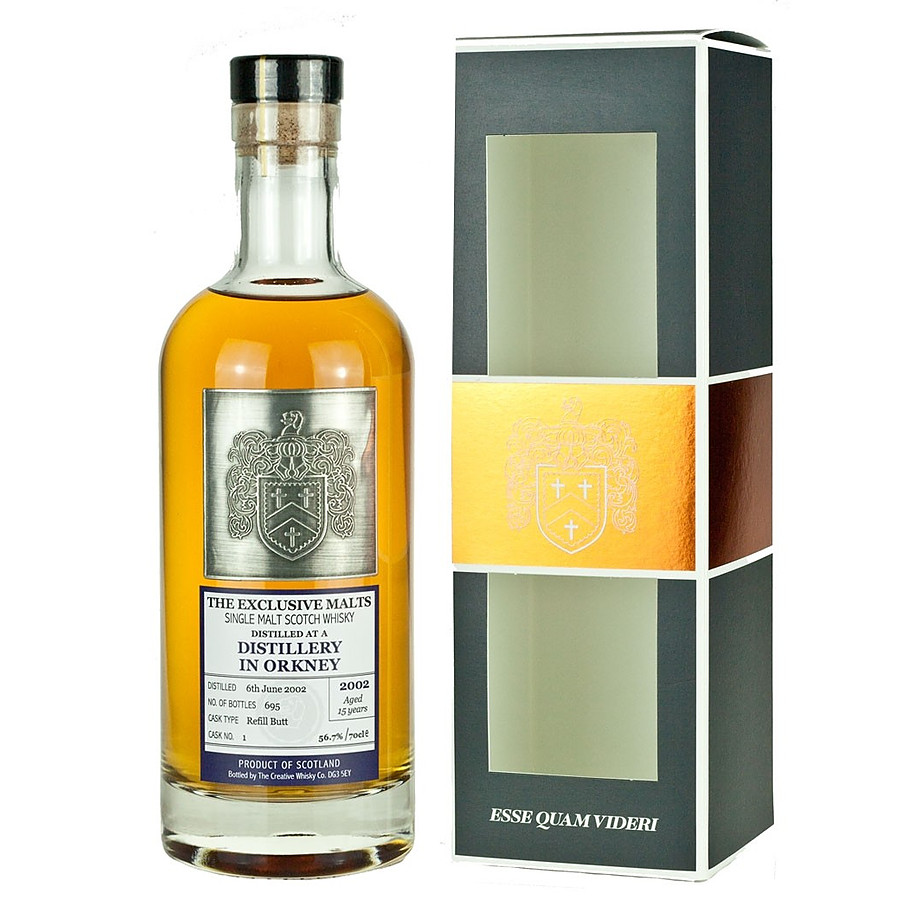 Orkney 15 Year 2002 Exclusive Malts 56.7% Orkney 15 Year 2002 Exclusive Malts 56.7% - Image 1