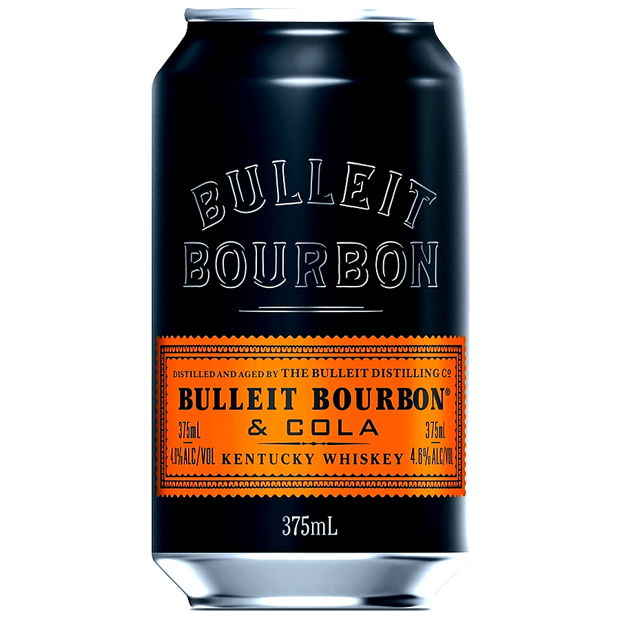 Bulleit Bourbon And Cola 6 375ml Can Ready To Drink Premix