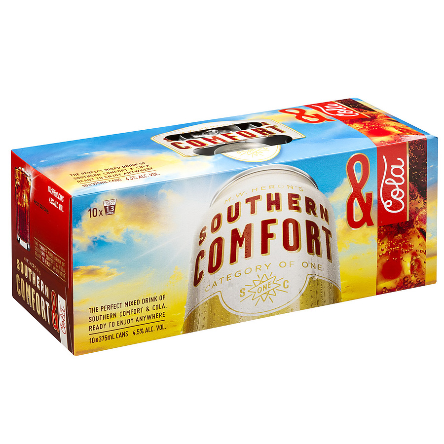 Southern Comfort And Cola 10 Pack Can 375m