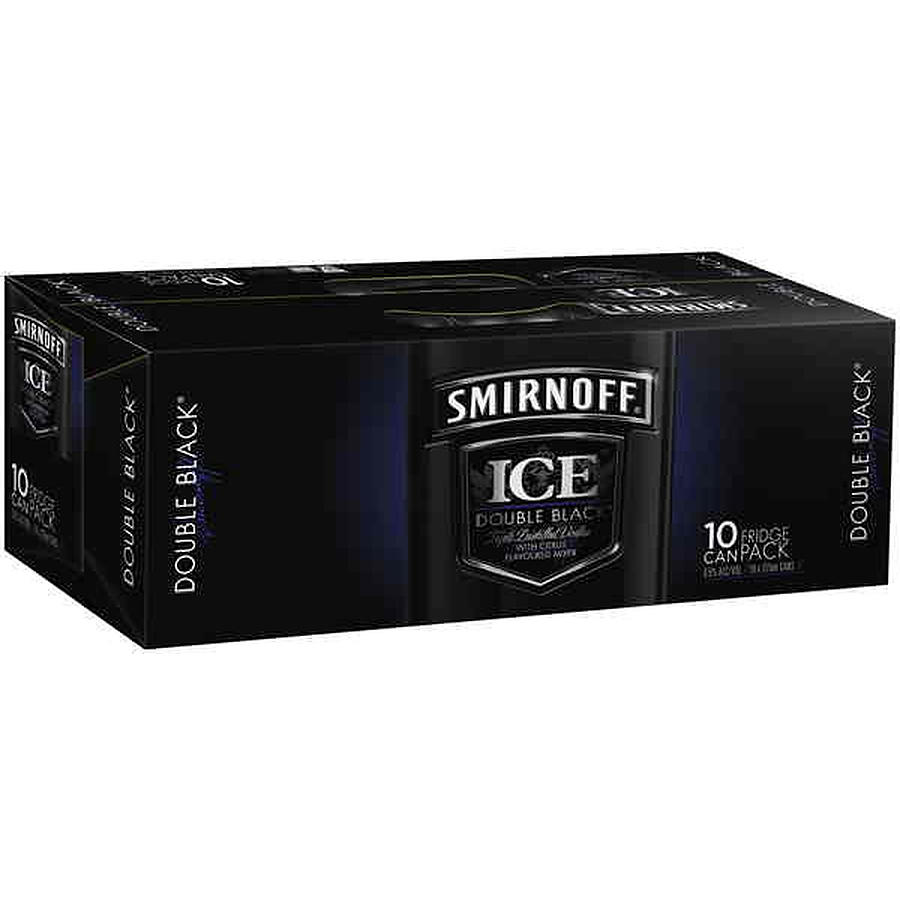 Smirnoff Ice Double Black 6.5% Can 10 Pack