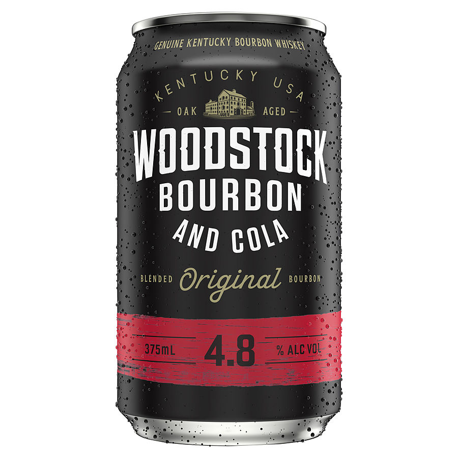 Woodstock Bourbon And Cola 4.8% 375ml Can