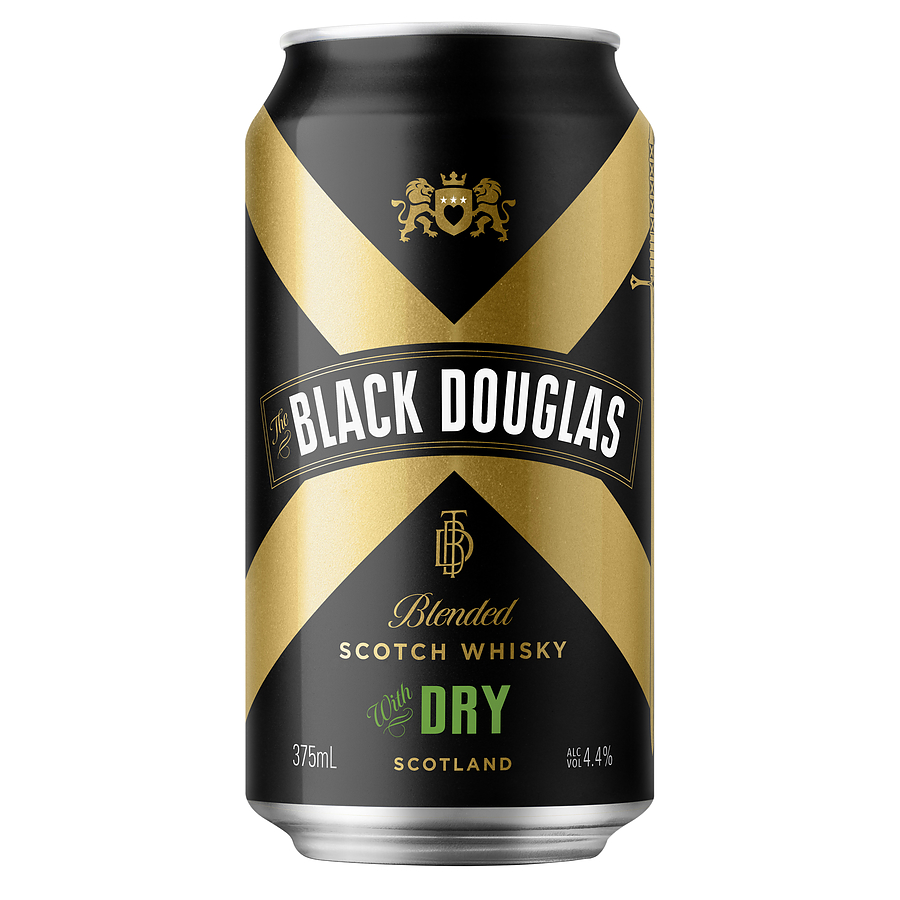 Black Douglas And Dry 4.4% 375 Ml Can - Image 1