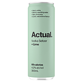more on Actual Vodka Seltzer Plus Lime 300ml Can 4.