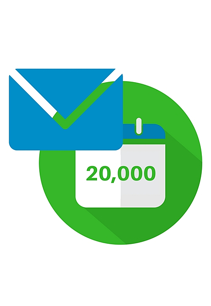 Up To 20,000 Emails Per Month Included Free - Image
