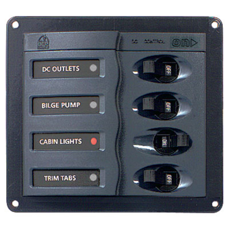 Switch Panel 24cb Vert 12-24v No Meter