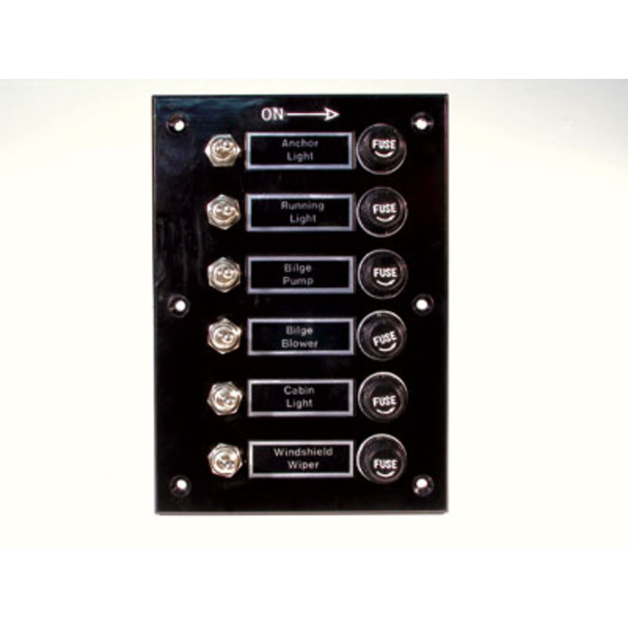 Bakelite Switch Panel - 6 Gang - Image 1