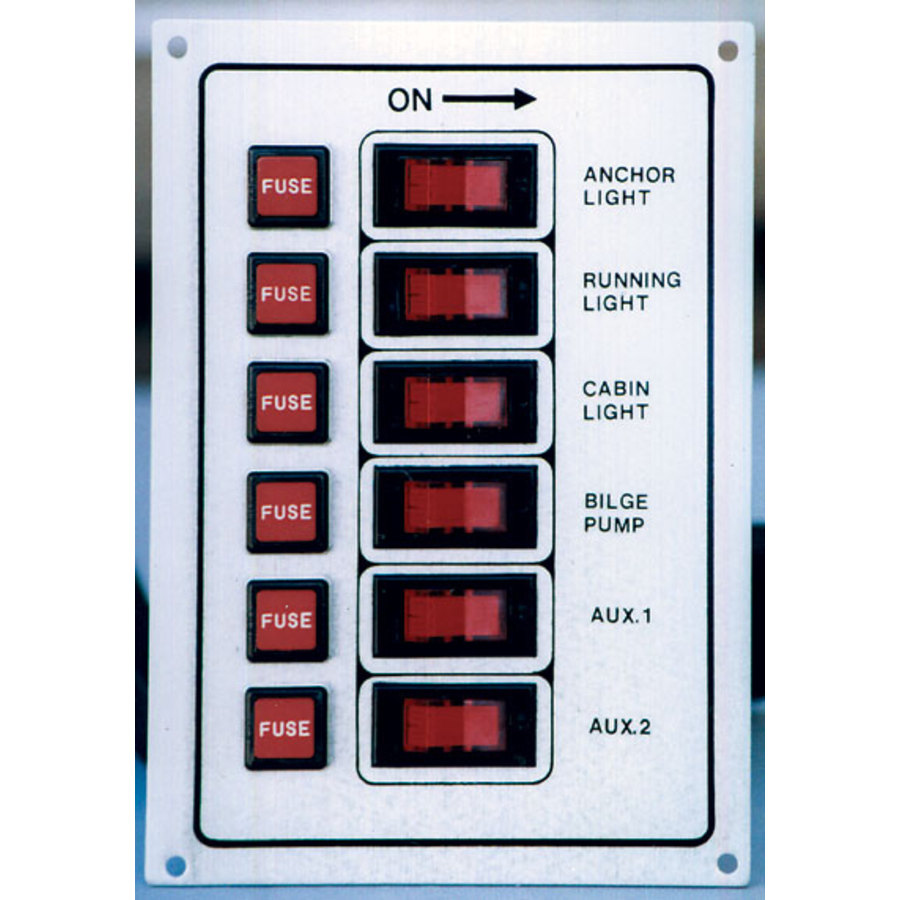 Illuminated 4 Vertical Switch Panel