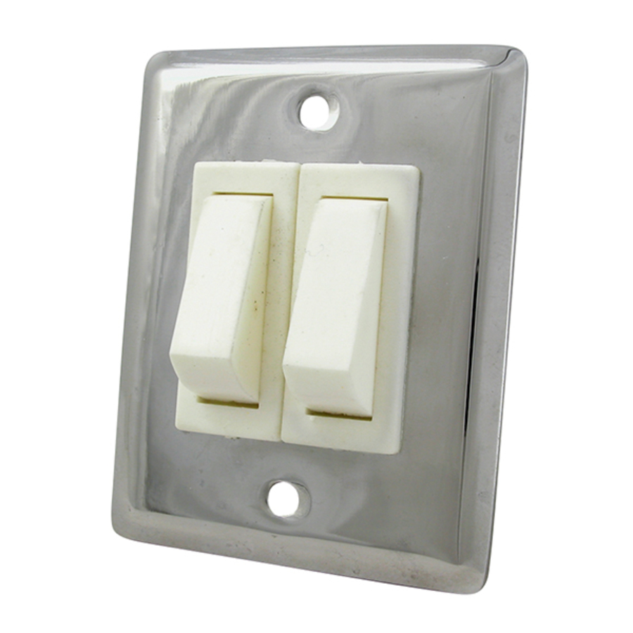 Light Switch - Stainless Steel Double