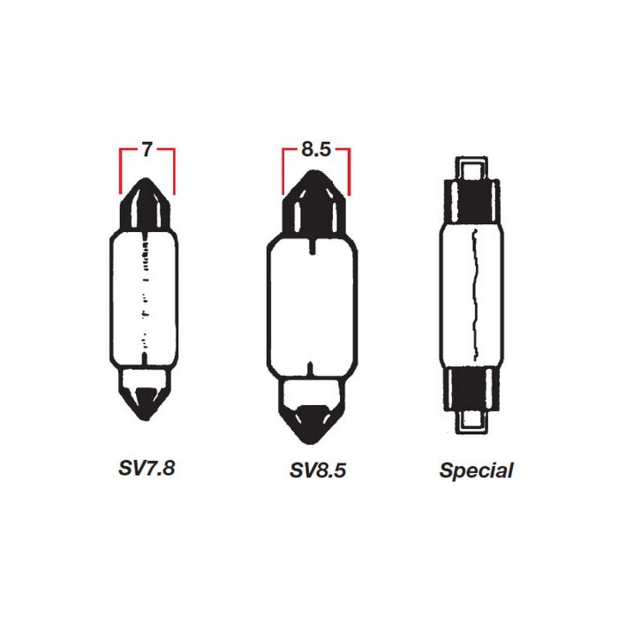Bulb Festoon 12v 5w Sv7.8 X 29mm