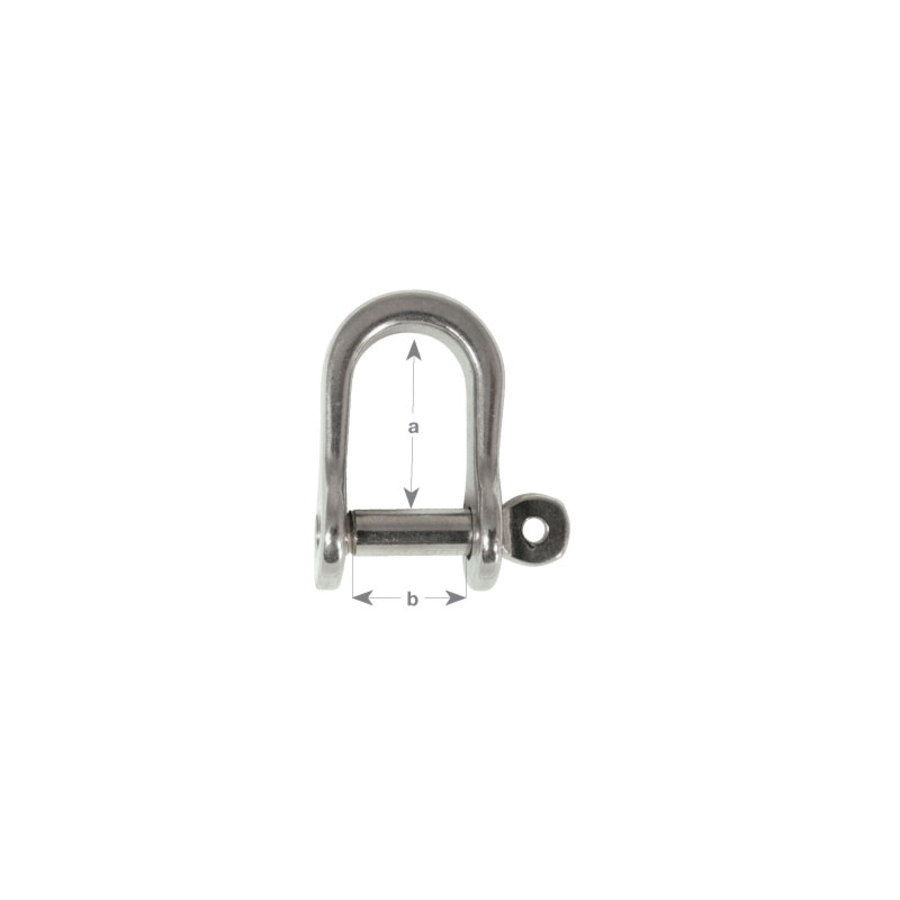 Pressed Stainless Steel D Shackles - 6mm