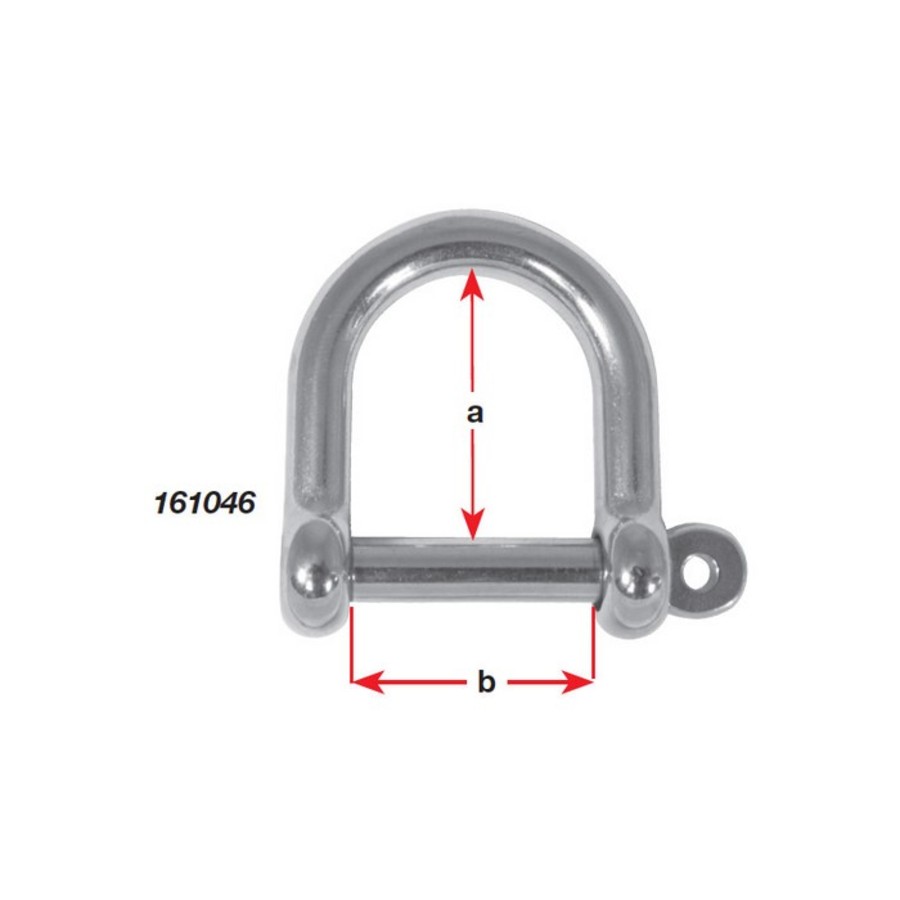 Stainless Steel Wide D Shackle - 6mm