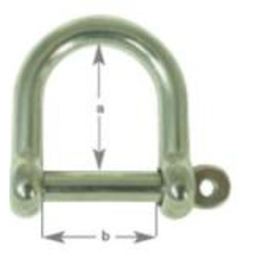 Stainless Steel Wide D Shackle - 8mm