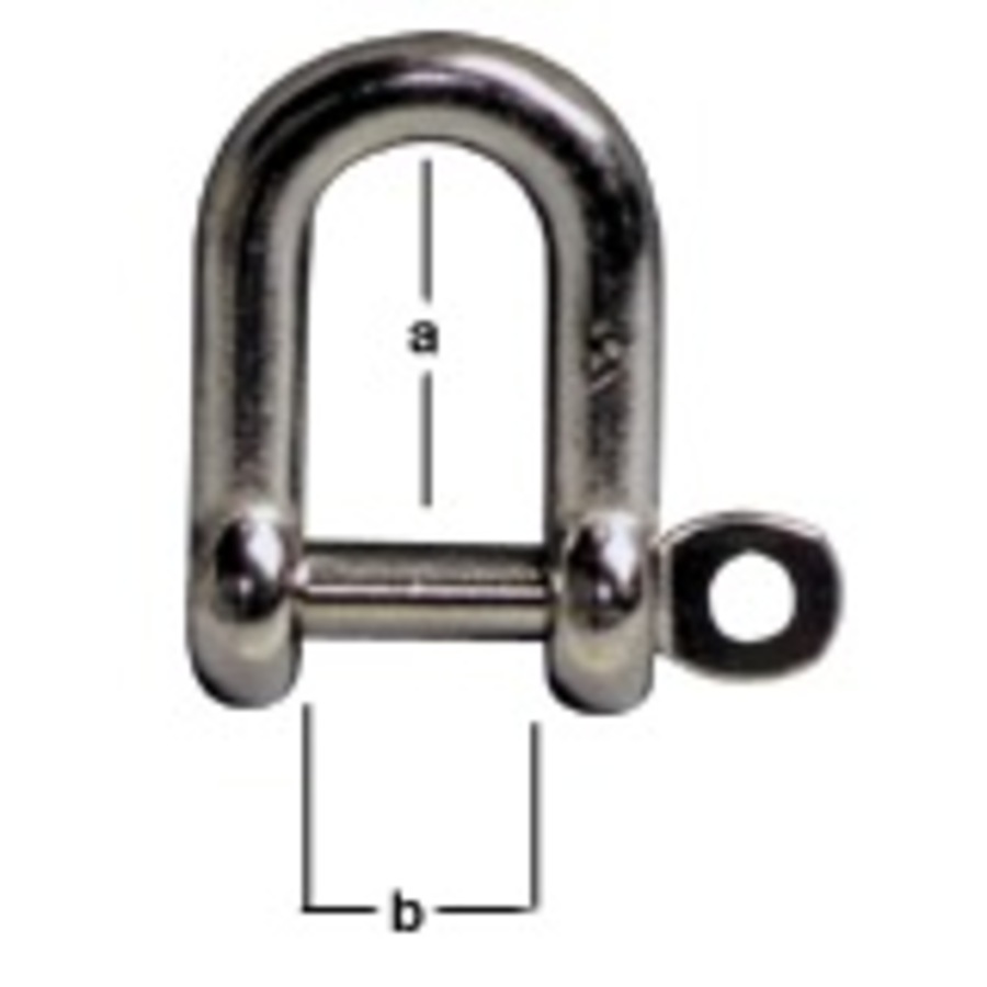 Stainless Steel Captive Pin D Shackle - 6mm - Image 1