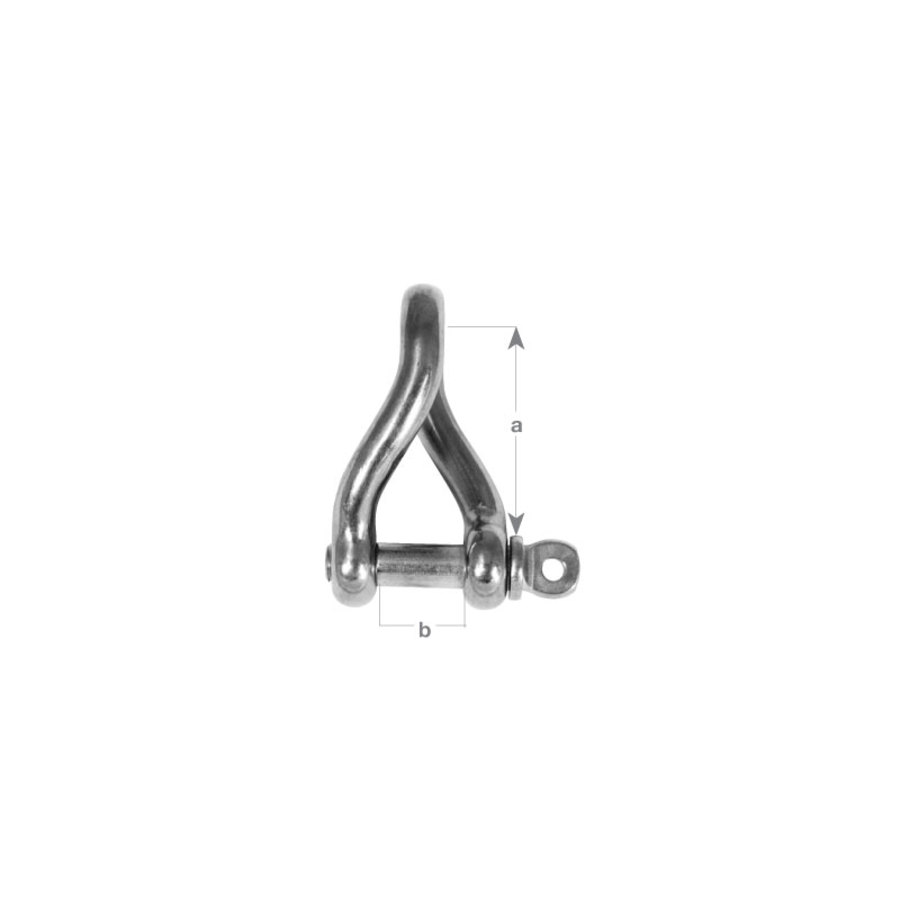 Stainless Steel Twisted Shackles - 8mm