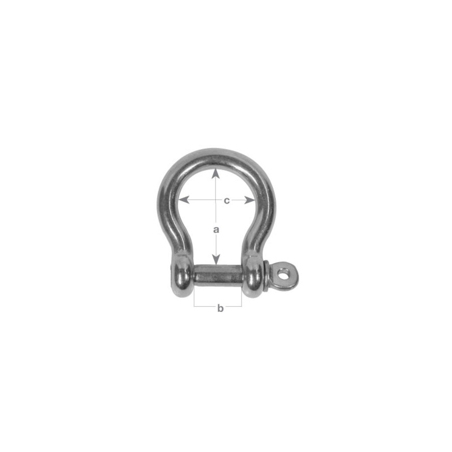 Stainless Steel Bow Shackles - 8mm