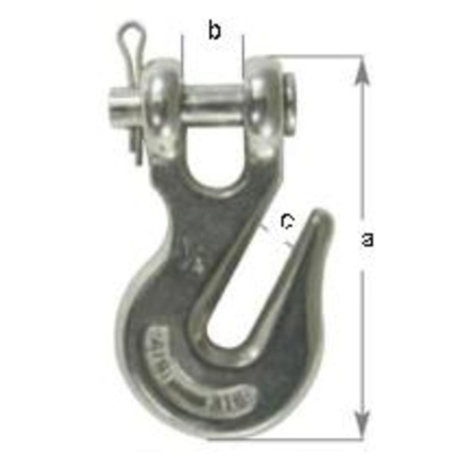 Stainless Steel Clevis Grab Hooks - 8mm / 5/16\