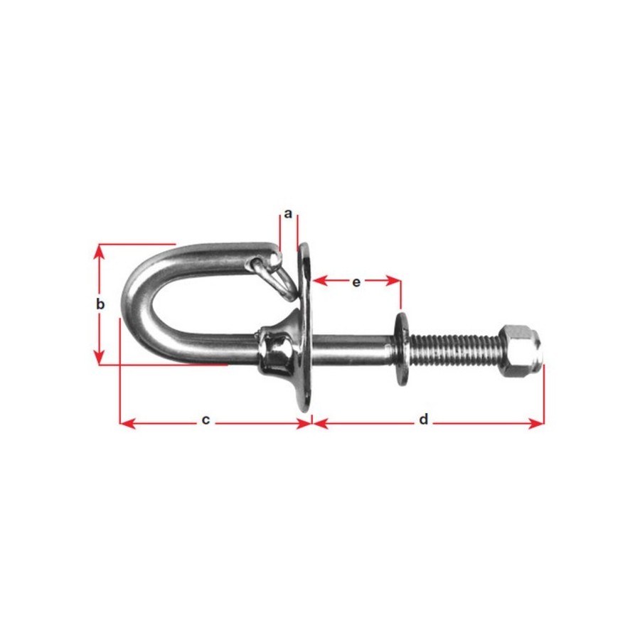 Hook Ski Tow S/S With C/P Bronze Base