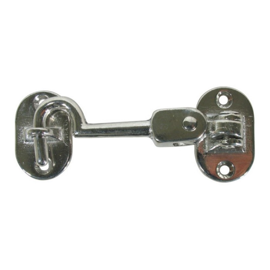 Double Hinged Cabin Hook - Chrome Brass - Image 1