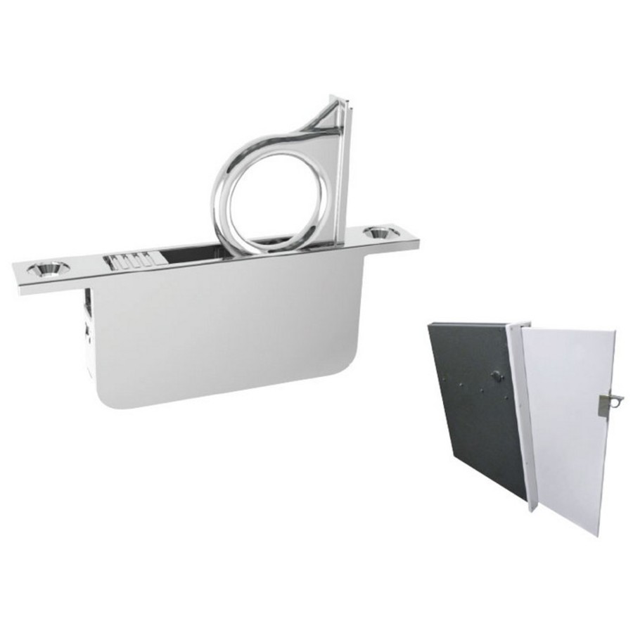 Marine Town Concealed Door Ring Pull - Cast Stainless Steel
