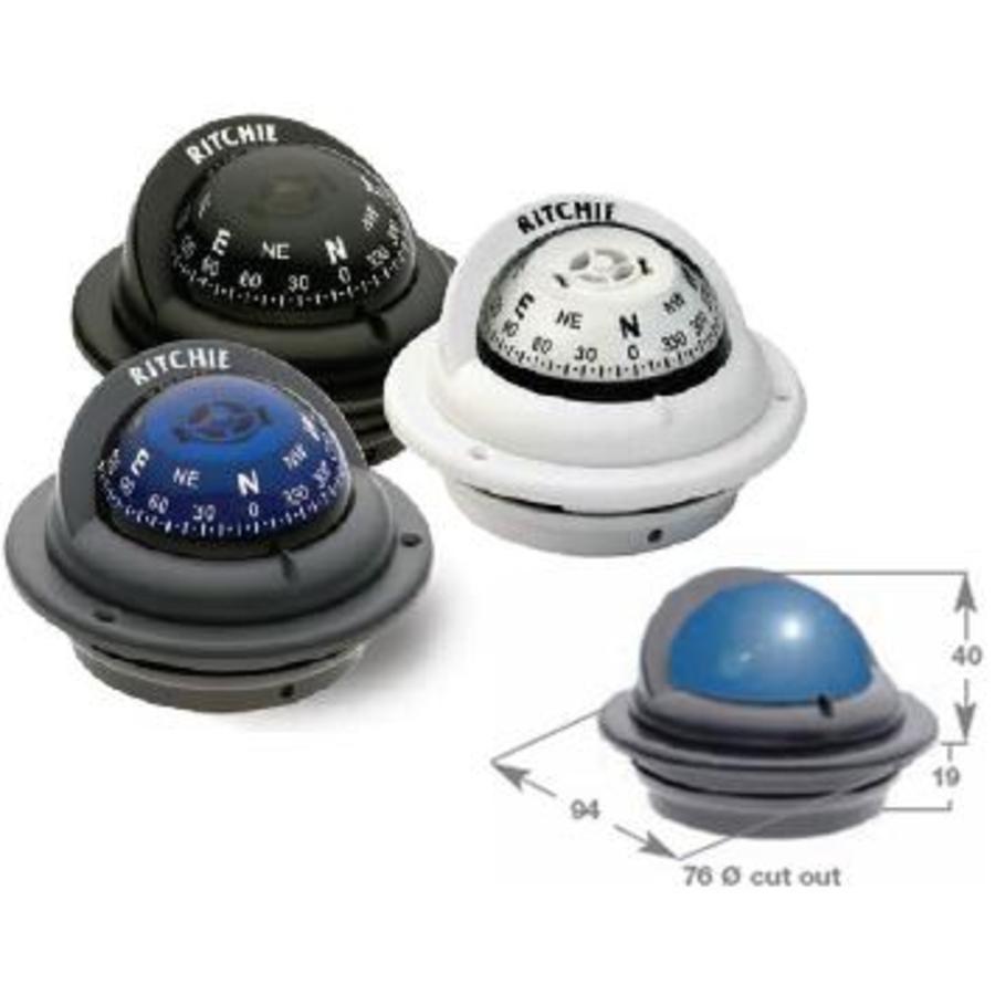 Compass Trek Flush Mount Grey Tr 35g Compasses Navigation