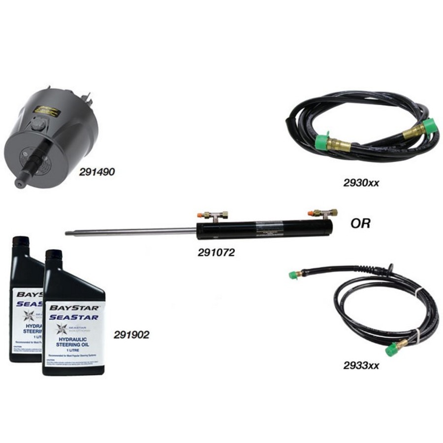 Steering Kit Baystar+ Side Mnt OB 10ft Baystar Hydraulic Steering Kits