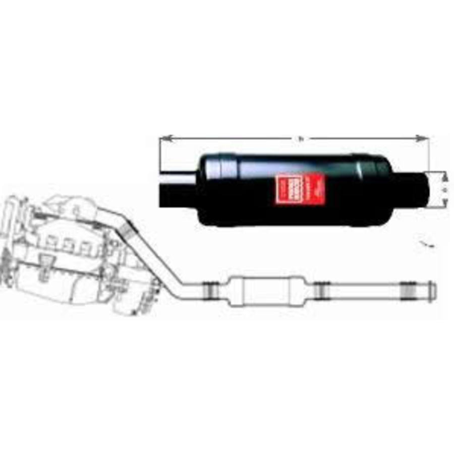 Muffler 1038mm Primex In Line 150mm Exhaust Mufflers and Silencers