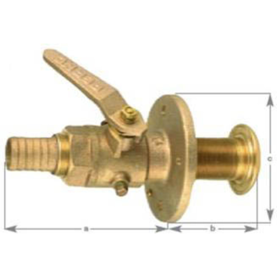 Seacock Bronze 1 Bsp Bronze Thru Hull Fittings