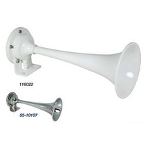 more on BEP Single Trumpet Mini Air Horns - Brass - White Epoxy Coated