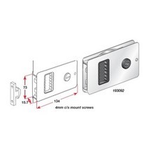 more on Flush Sliding or Bi-fold Door Lock - Clear anodised aluminium