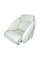 more on White vinyl seat with navy trim